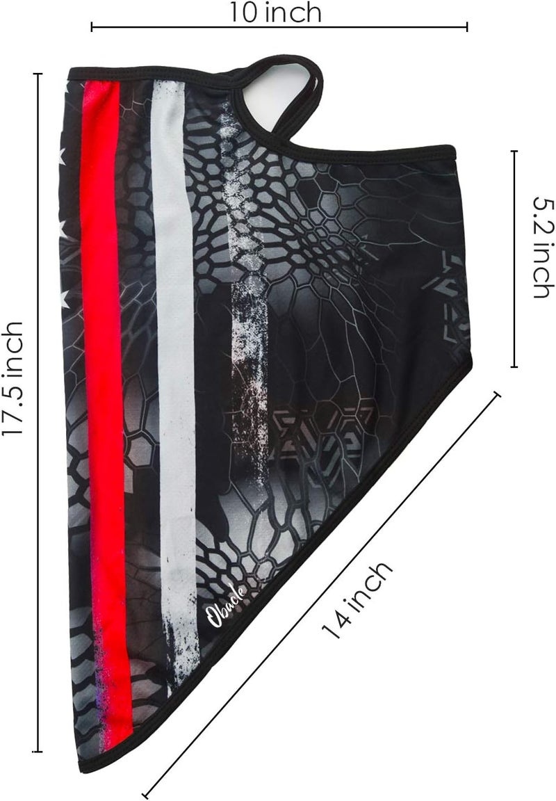 Obacle Bandana Face Mask with Ear Loops Neck Gaiter Face Mask Scarf Face Cover for Men Women - Image 3